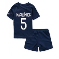 Paris Saint-Germain Marquinhos #5 Hjemmebanesæt Børn 2022-23 Kortærmet (+ Korte bukser)